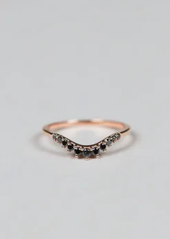 Anna Sheffield Black Diamond Tiara Curve Band