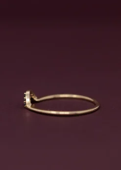 Anna Sheffield Black Diamond Tiny Crescent Band