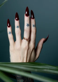 Anna Sheffield Black Diamond Tiny Crescent Band