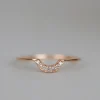 Anna Sheffield Champagne Diamond Tiny Crescent Band