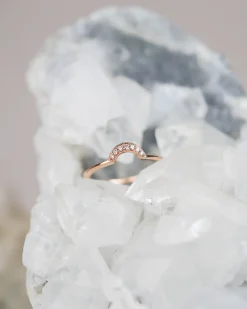 Anna Sheffield Champagne Diamond Tiny Crescent Band