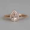 Anna Sheffield Morganite Pear Rosette Ring