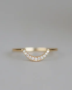 Anna Sheffield White Diamond Crescent Band
