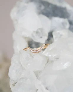 Anna Sheffield White Diamond Crescent Band