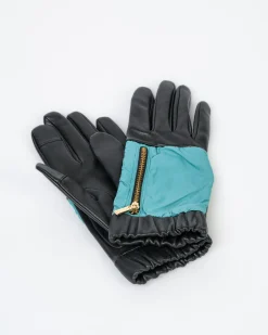 Aristide Zipper Gloves - Turquoise