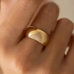 Artemer Diamond Pave Wide Band