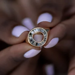 Artemer Grey Diamond Sphere Ring
