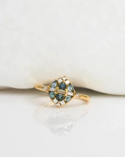 Artemer Teal Sapphire Cluster Ring