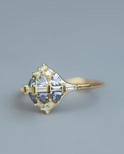 Artemer Teal Sapphire Cluster Ring