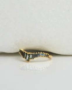Artemer Teal Sapphire Tiara Band