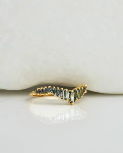 Artemer Teal Sapphire Tiara Band