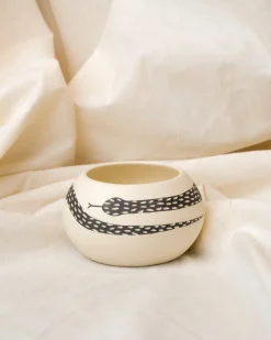 As Ceramics Snake Vessel