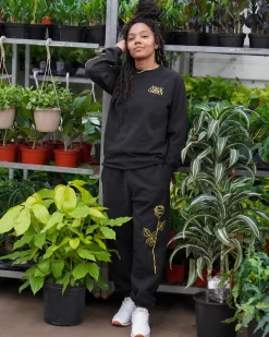 Asrai Garden Black Long Sleeve Tee