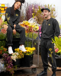 Asrai Garden Black Sweatpants