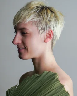 Blanca Monros Gomez Long Stitch Earring