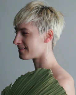 Blanca Monros Gomez Long Stitch Earring