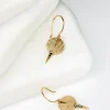 Dmd Metal Black Diamond Palum Drop Earrings