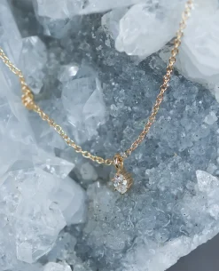 Eden Philippa Oval Diamond Charm Necklace