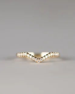 Eden Philippa White Diamond Chevron Ii Band