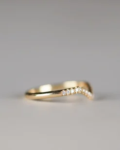 Eden Philippa White Diamond Chevron Ii Band