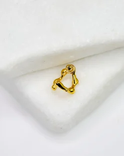 Faris Gold Plated Lava Dua Earring