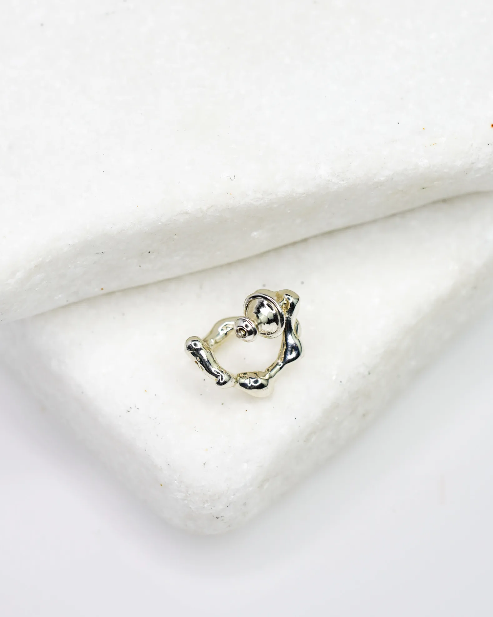 Faris Silver Lava Dua Earring