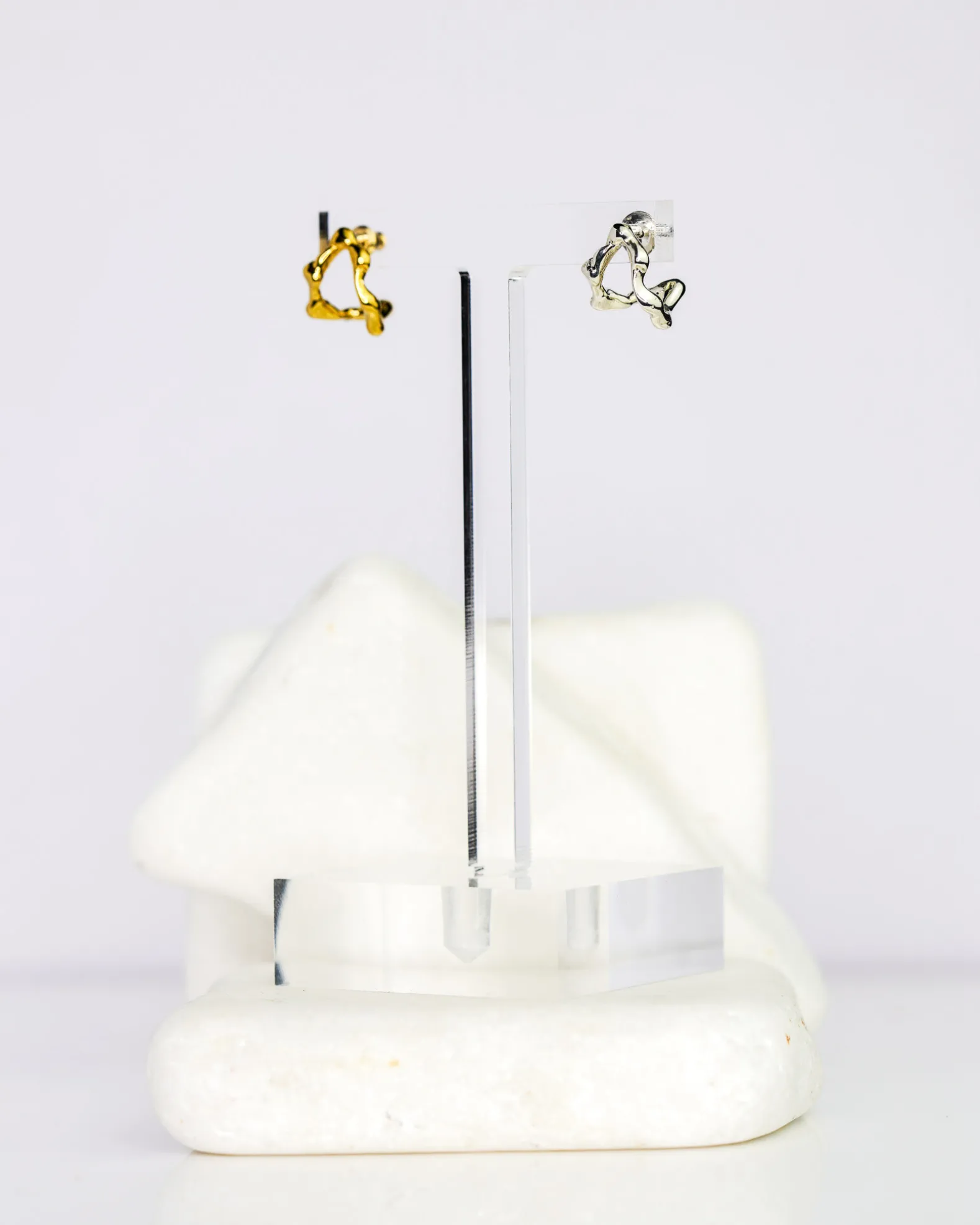 Faris Silver Lava Dua Earring