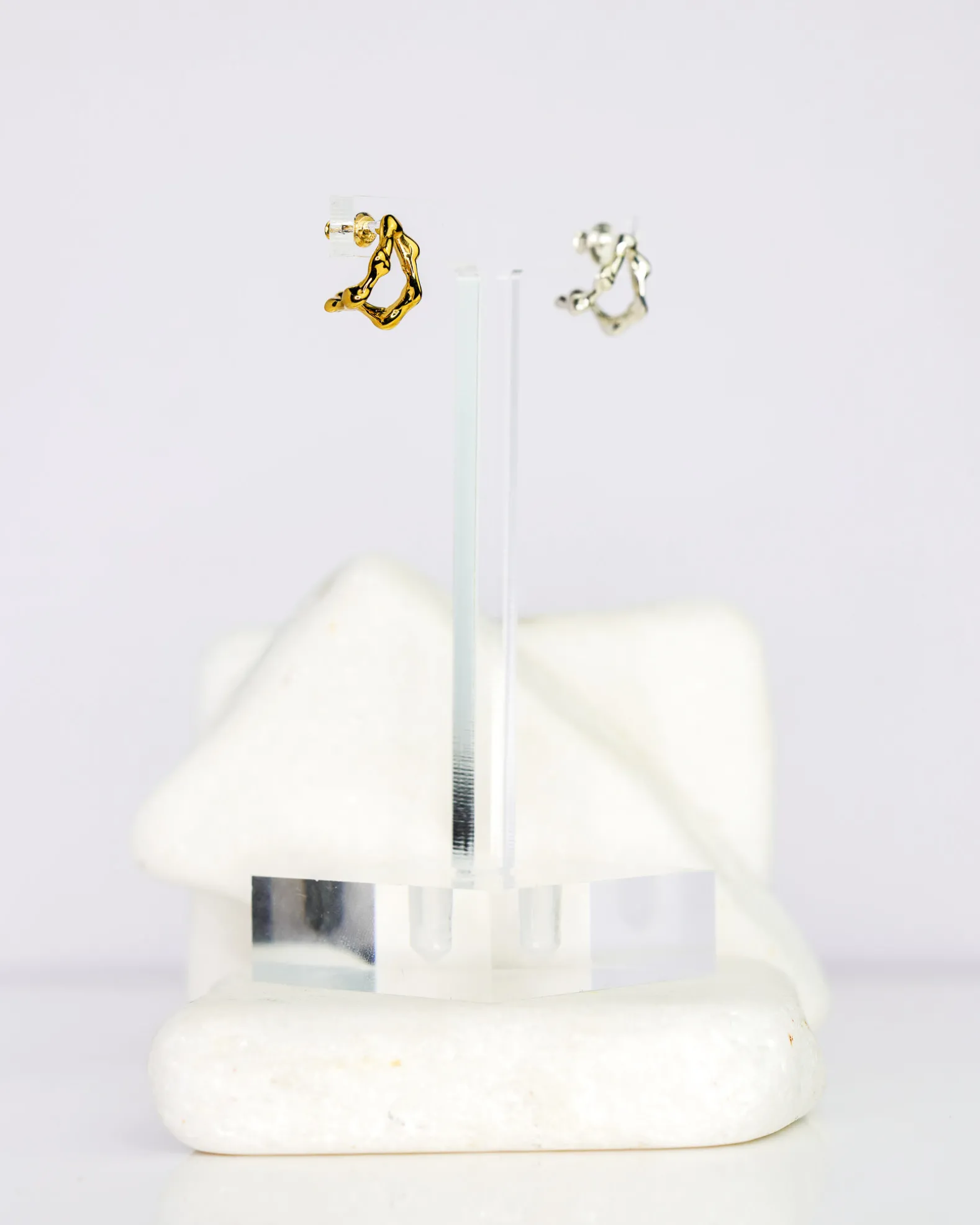 Faris Silver Lava Dua Earring