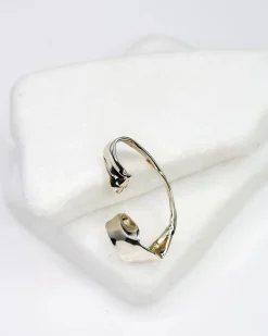 Faris Silver Warp Ear Cuff