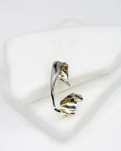 Faris Silver Warp Ear Cuff