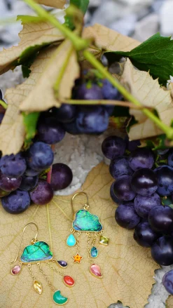 Grainne Morton Cloud And Rain Chain Drop Earrings