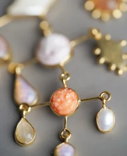 Grainne Morton Multilayer Balance Victorian Drop Earrings Peach