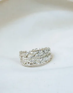 Jacki Holland Double Braid Silver Band