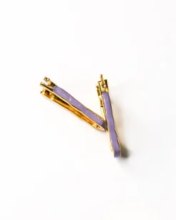 Joanna Laura Constantine Wave Chain Earrings Lavender