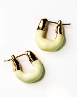 Joanna Laura Constantine Medium Wave Hoops Cream