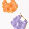 Joanna Laura Constantine Wave Double Face Earrings Lavender & Orange