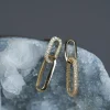 Lizzie Mandler Alternating Diamond Link Earrings