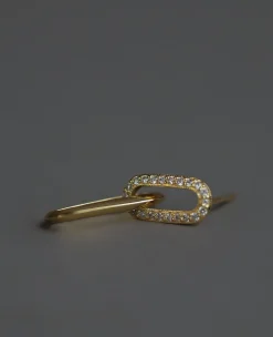Lizzie Mandler Alternating Diamond Link Earrings