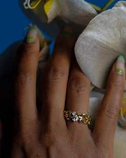 Lizzie Mandler Large Diamond Chain Ring