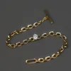 Lizzie Mandler Link Bracelet With Diamond Center