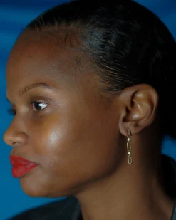 Lizzie Mandler Mismatched Double Diamond Link Earrings