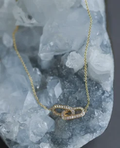 Lizzie Mandler Pave Linked Necklace