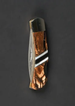 Santa Fe Stoneworks 3" Damascus Steel Knife - Mammoth Tusk