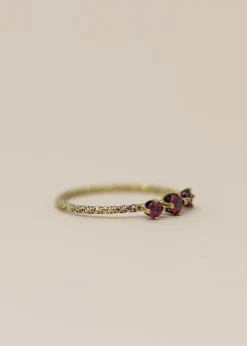 Satomi Kawakita Homespun Three Stone Ruby Ring