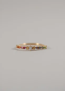 Sofia Zakia Rainbow Stardust Ring
