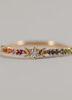 Sofia Zakia Rainbow Stardust Ring